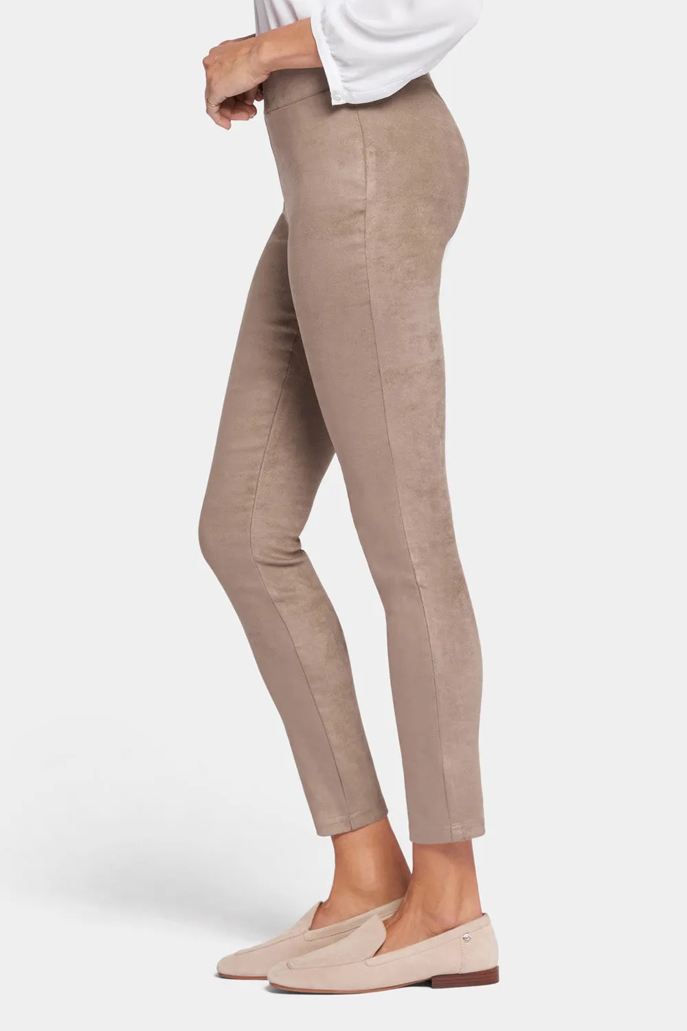 NYDJ Basic Legging Hose Saddlewood Wildleder-Optik