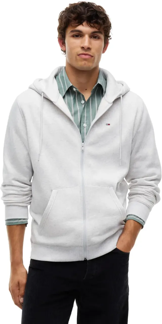 Tommy Jeans TJM DM0DM20743 Zip-Hoodie Grau M Fleece