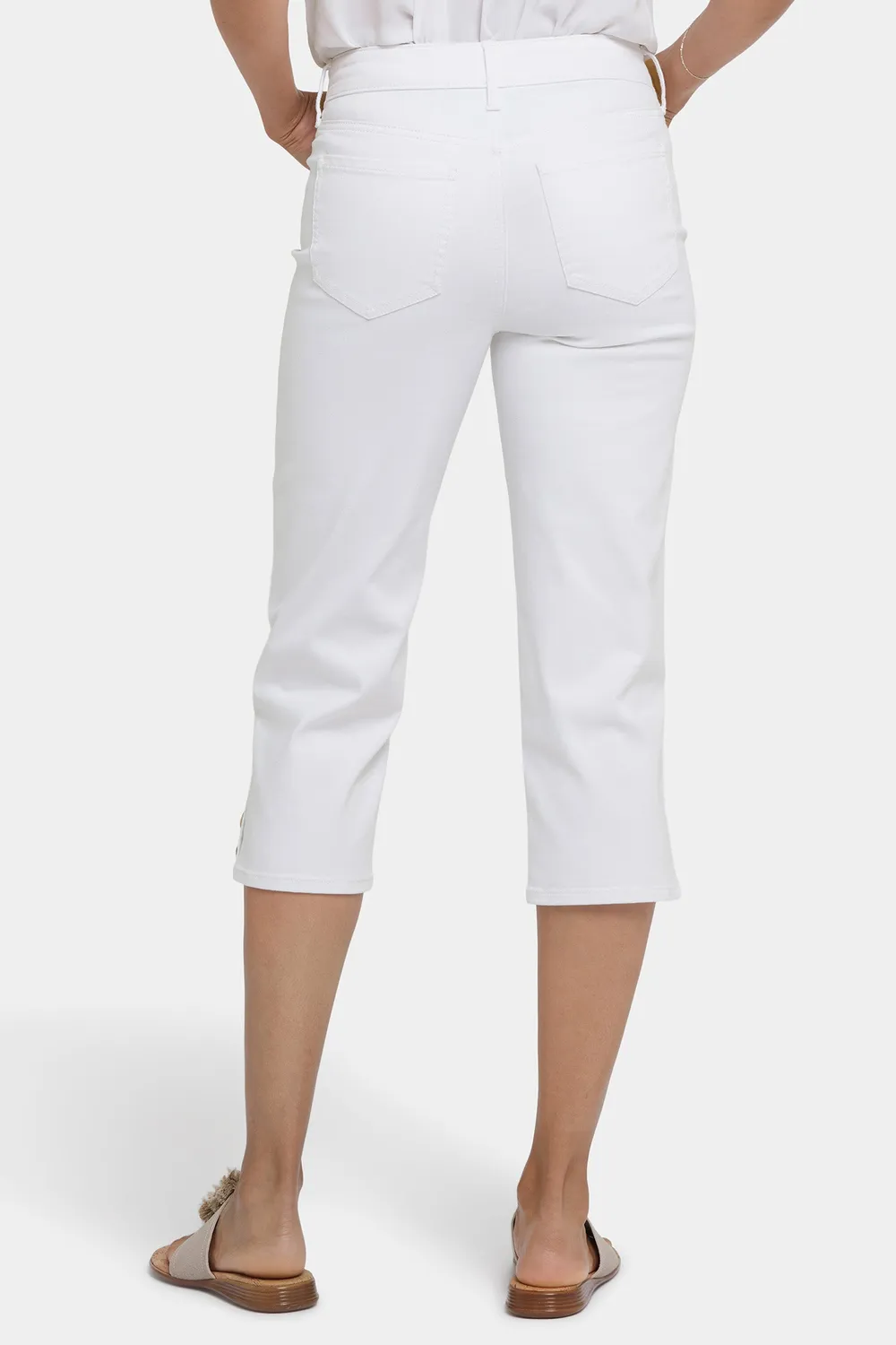 NYDJ Marilyn Straight Crop Petite Jeans White Damen