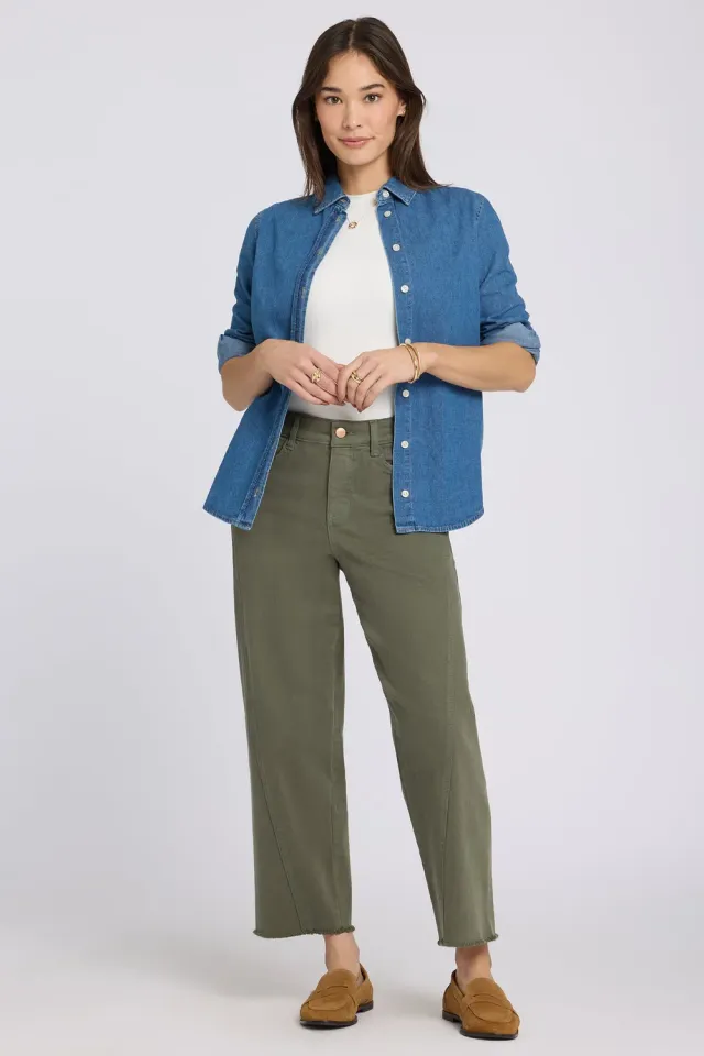 NYDJ Alyssa Relaxed Crop Jeans Desert Green