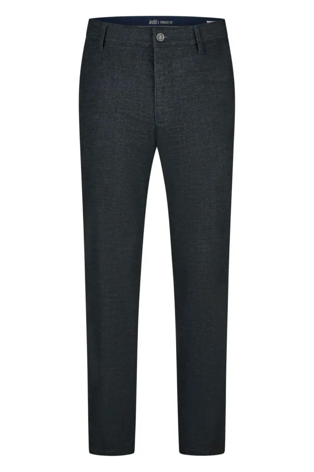 AUBI 526 Herren Chinohose Anthrazit Wool Look