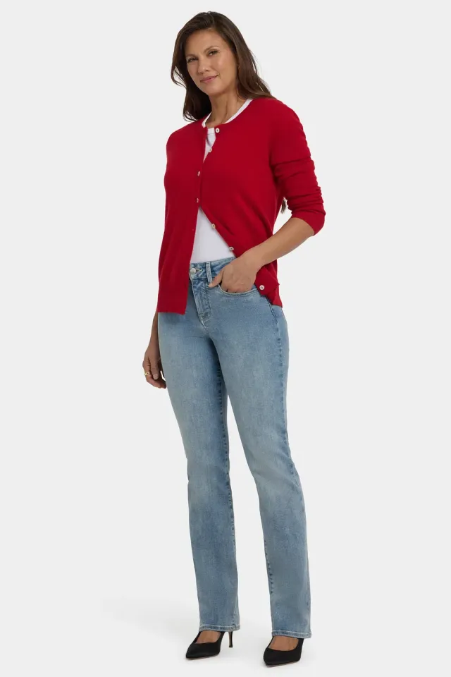 NYDJ Marilyn Straight Petite Jeans Haley Mid Rise