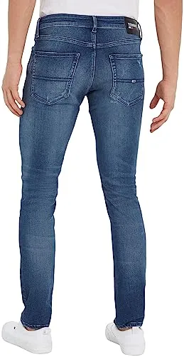 Tommy Jeans Herren Jeans Hose 32W/34L Blau Stretch Regular