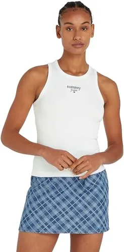 Tommy Jeans Slim Logo Tank Top 6XL Weiß Baumwolle