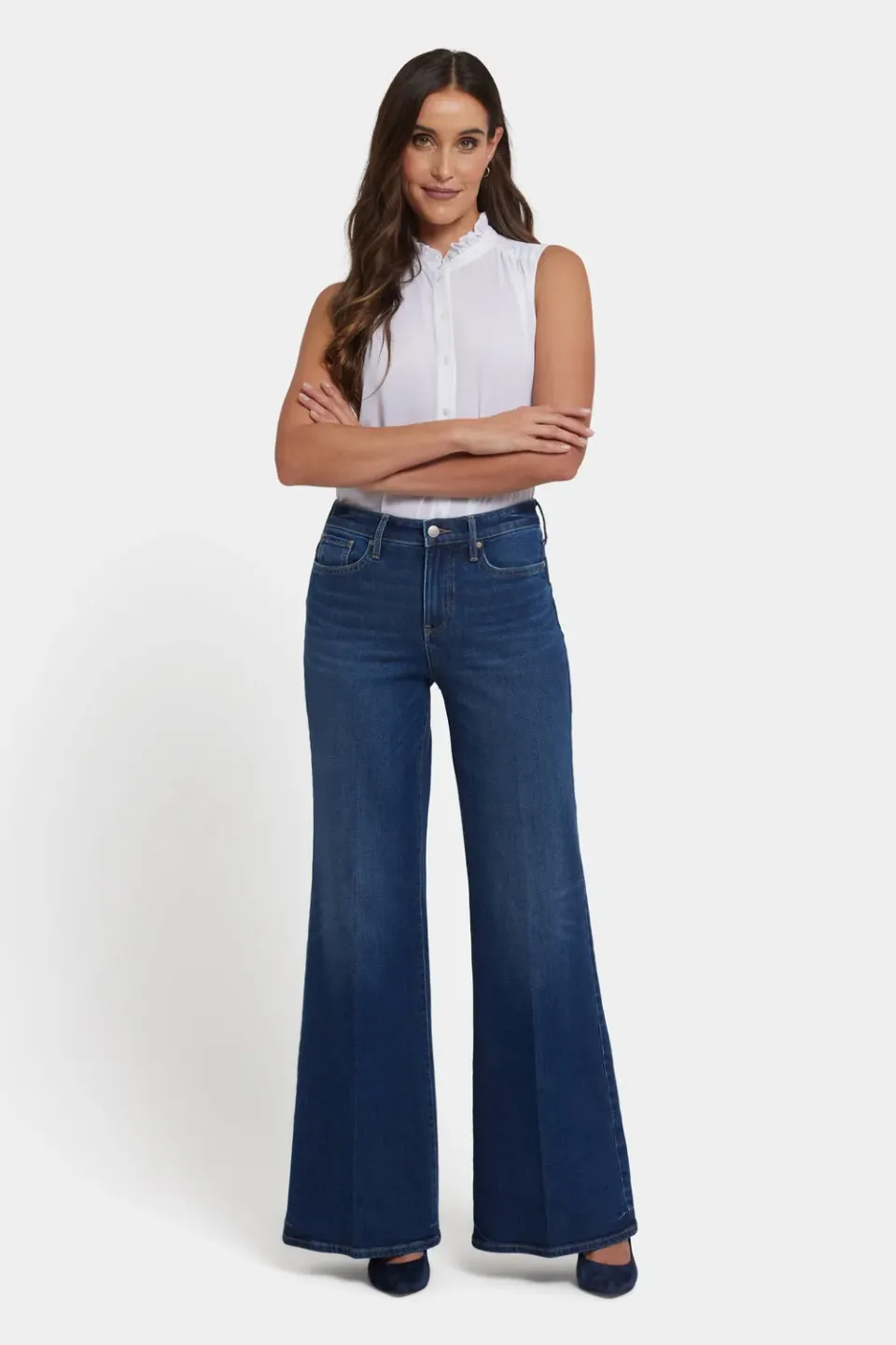 NYDJ Mia Palazzo Jeans Vintage Lapis Blau