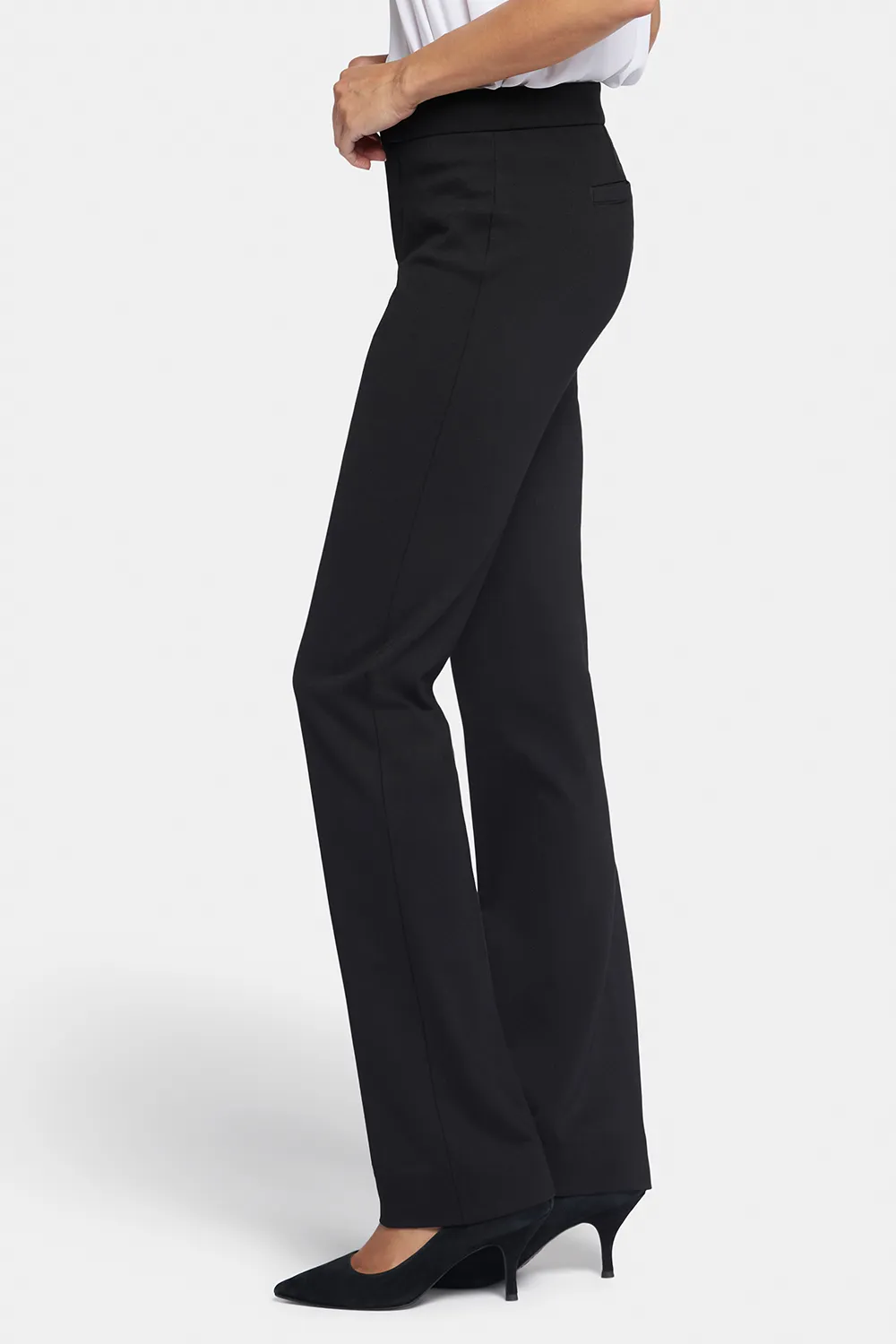NYDJ Slim Trouser Stoffhose Schwarz Petite schmal