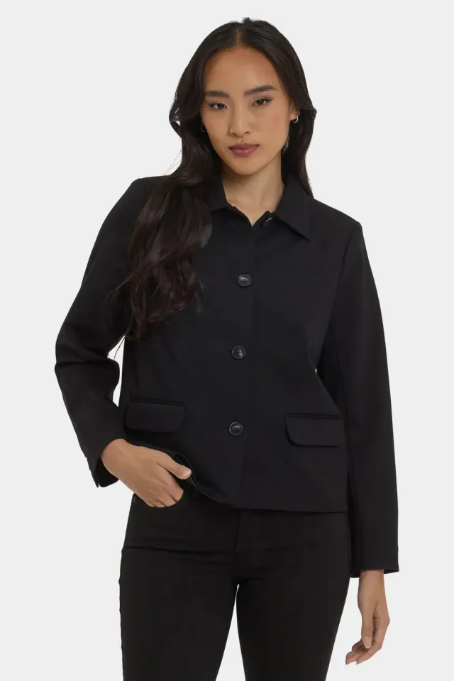 NYDJ Meredith Jacke Ponte Schwarz