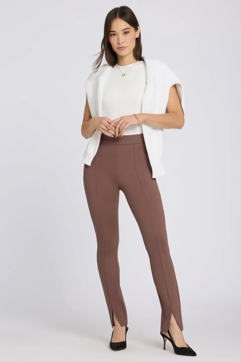 NYDJ Zelda Pull-On Hose Deep Taupe schmal