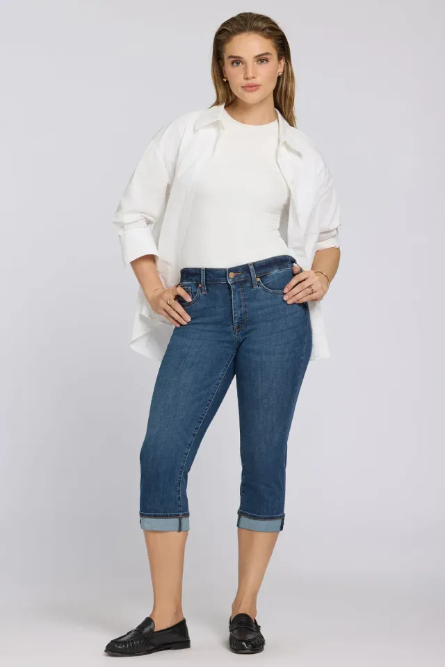 NYDJ Marilyn Straight Crop Jeans Sunset Villa kühlender Denim