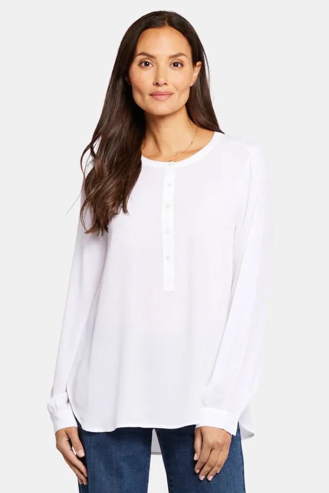 NYDJ Simone Bluse Optic White leicht
