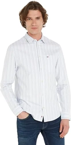 Tommy Jeans Herren Hemd XS Baumwollhemd Knopfleiste