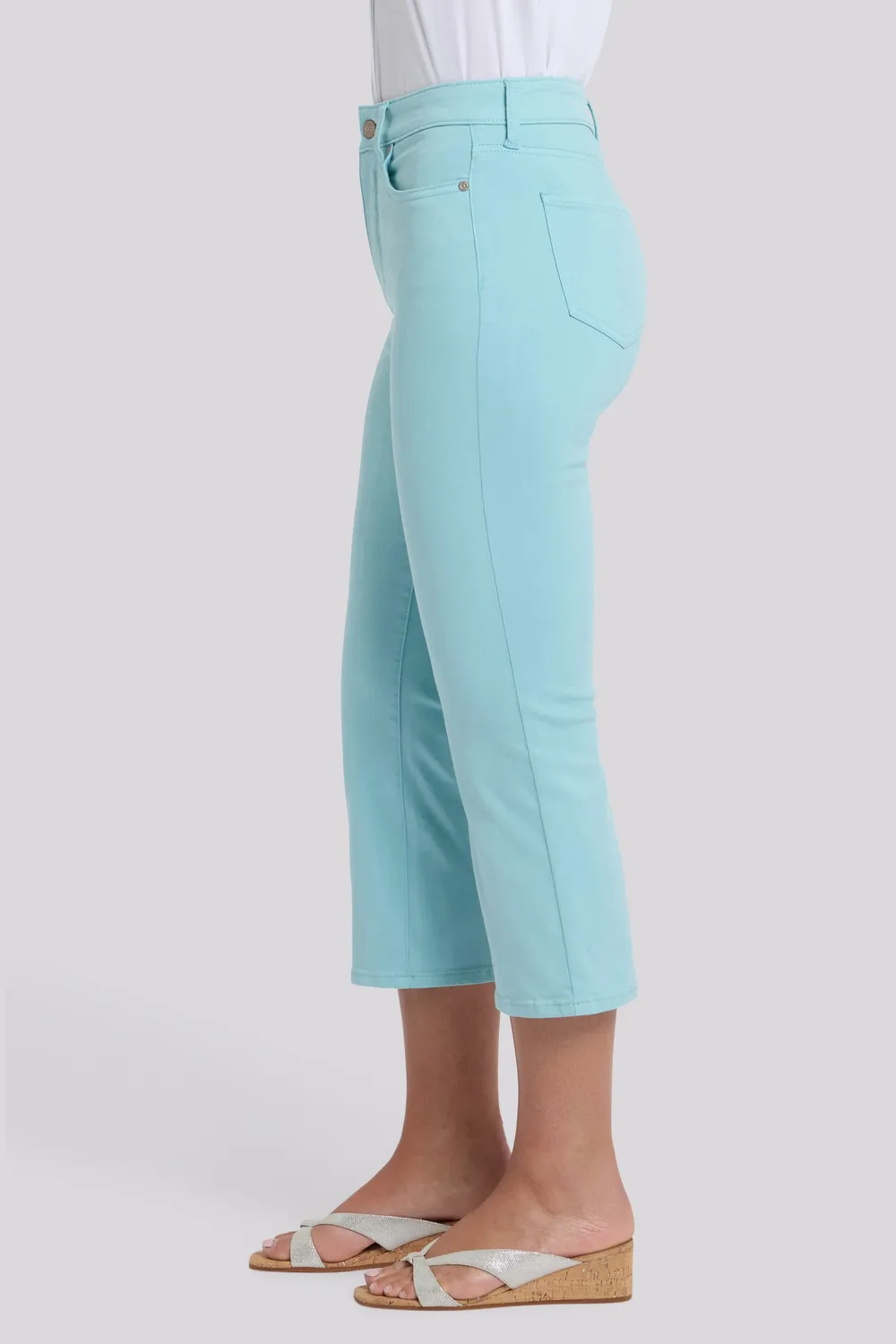 NYDJ Monica Kick Flare Crop Jeans Aqua Haze