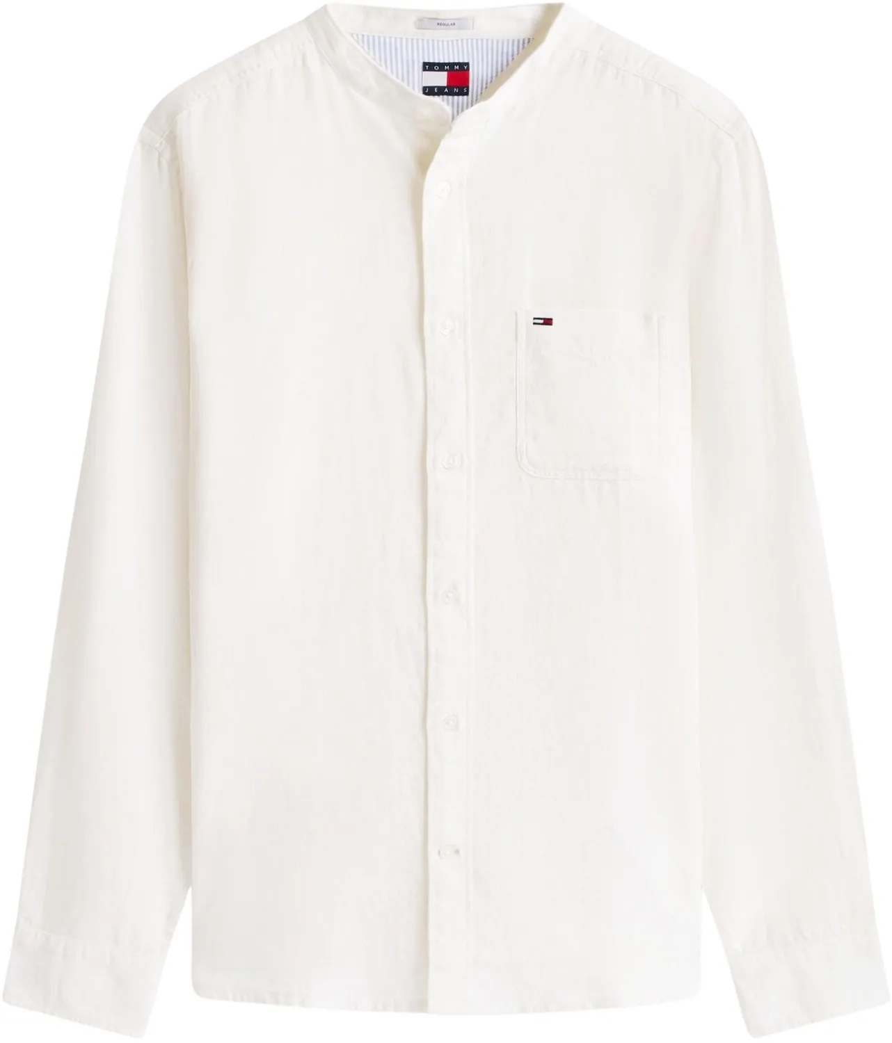 Tommy Jeans TJM Reg Linen Hemd DM0DM22756 Herren Leinen langarm