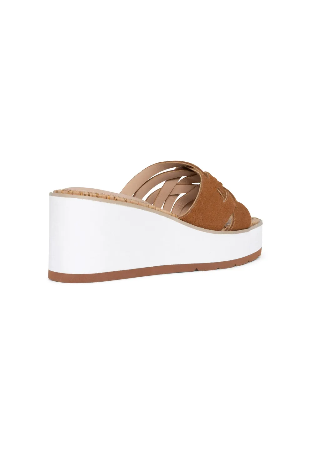 NYDJ Reesie Wedge Sandalen Cognac Wildleder