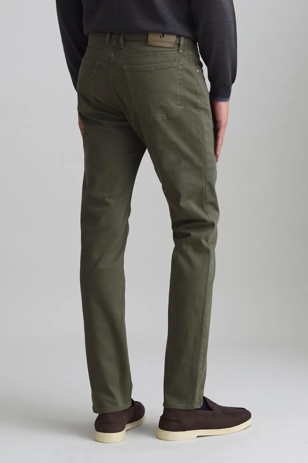 Jeckerson John Hose Slim Fit militärgrün Gabardine