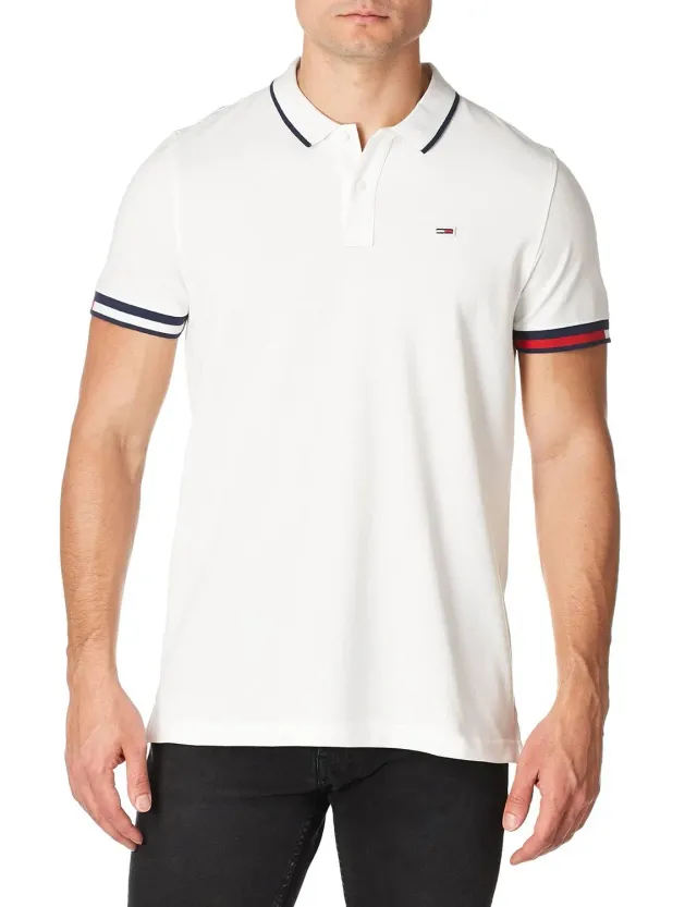 Tommy Jeans TJM REG Flag Cuffs Polo XS Baumwolle