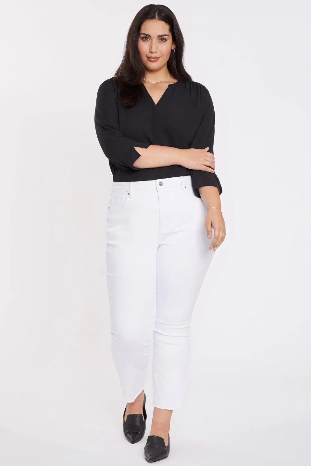 NYDJ Slim Bootcut Ankle Jeans Optic White Plus Kühl