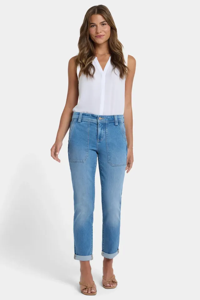 NYDJ Margot Girlfriend Jeans Vista Lakes Mid-Rise