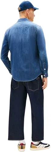 Tommy Jeans TJM Denim Hemd M Regular Fit Langarm