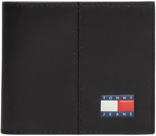 Tommy Jeans Heritage Wallet Geldbeutel Schwarz Leder