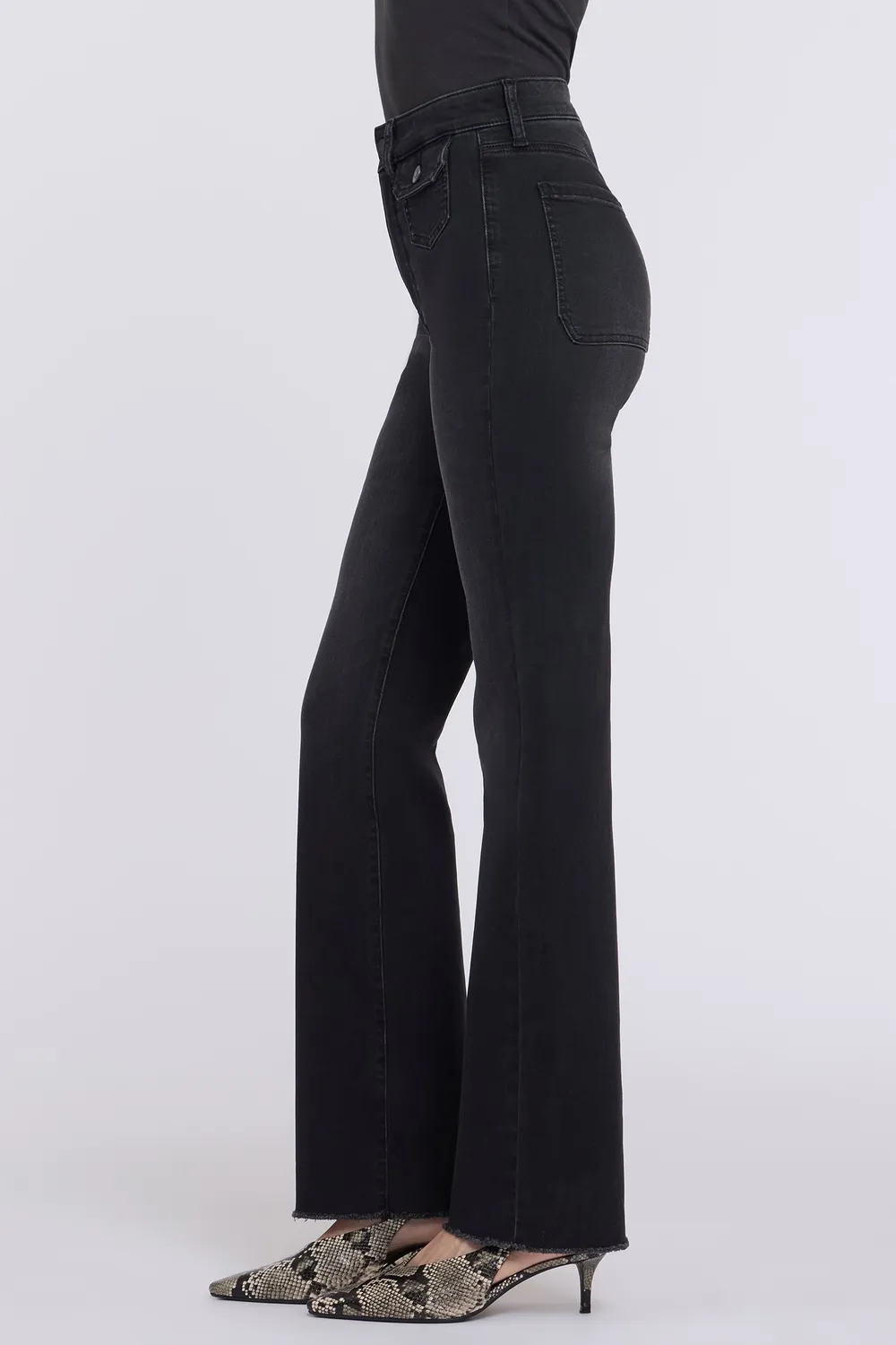 NYDJ Barbara Bootcut Jeans Helleborus High Rise schwarz
