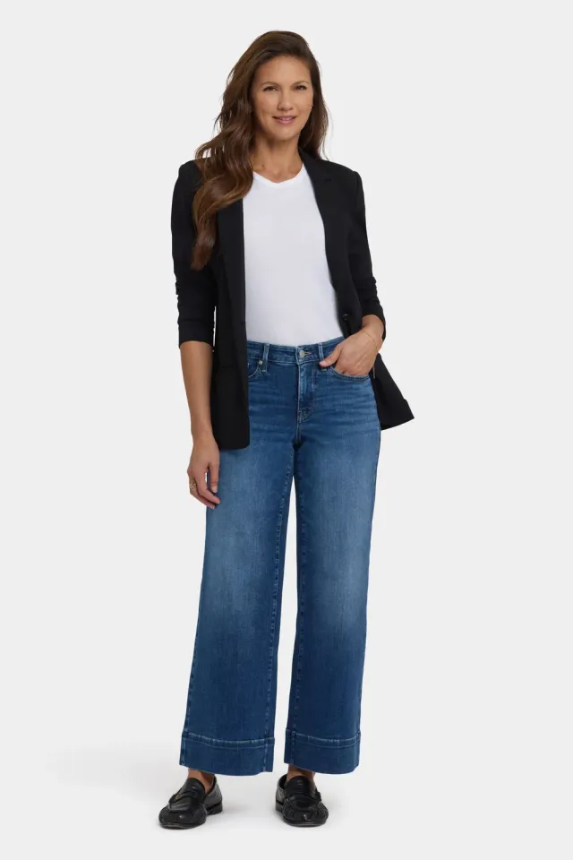 NYDJ Teresa Wide Leg Ankle Jeans Opera Blue