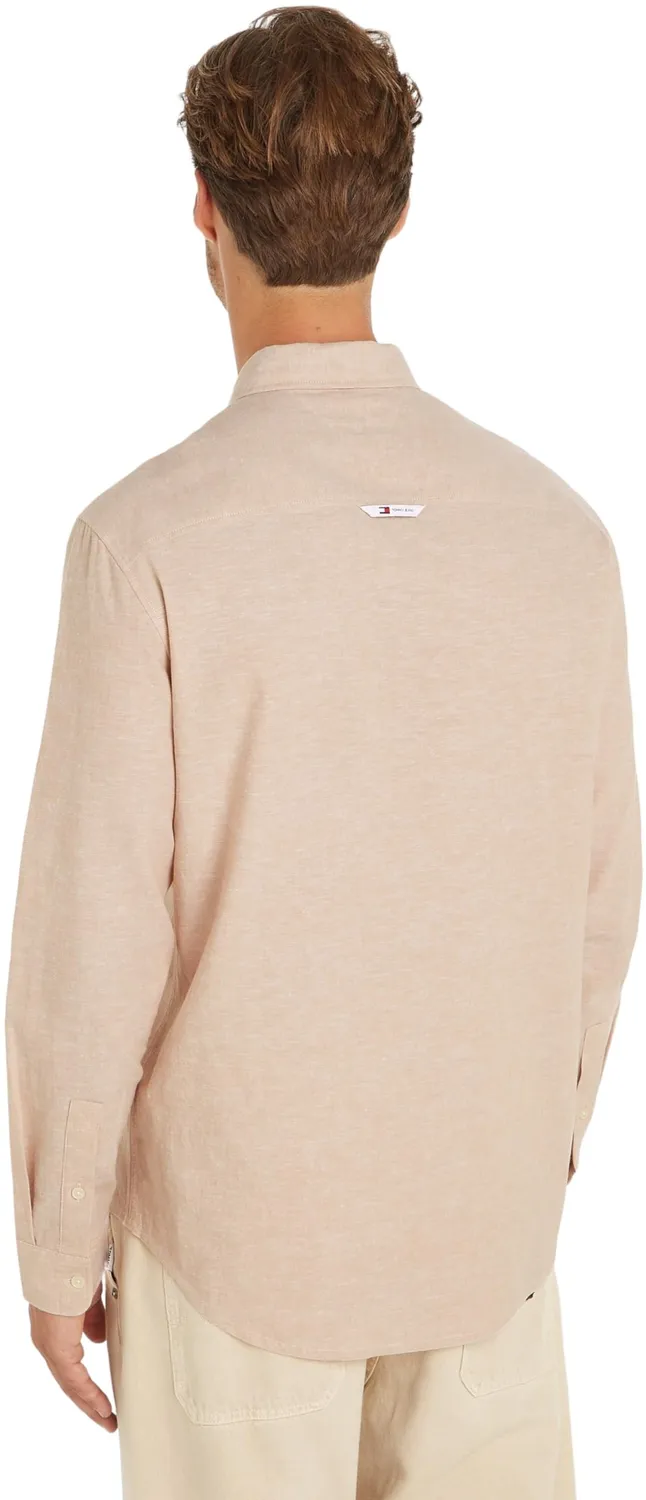 Tommy Jeans TJM Reg Linen Blend Shirt Herren Hemd XL