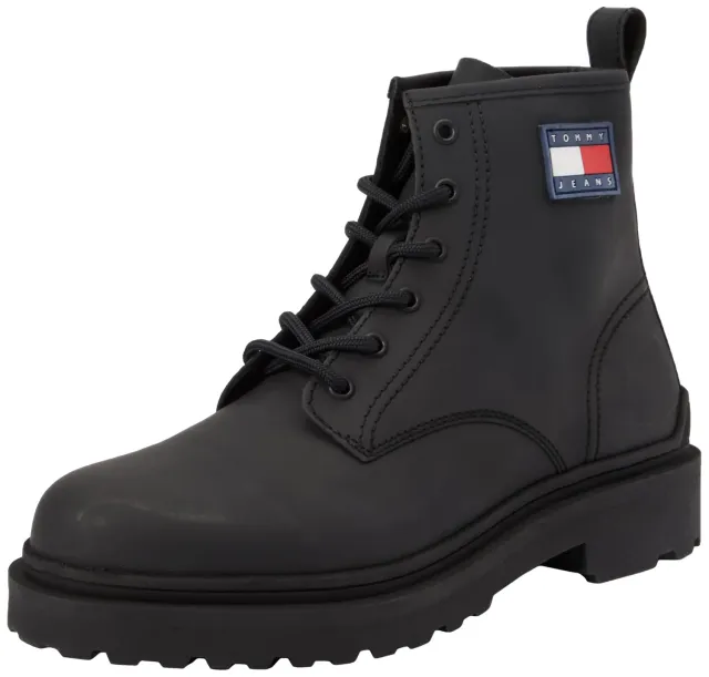 Tommy Jeans Leather Lace Up Low Boot Stiefel Leder