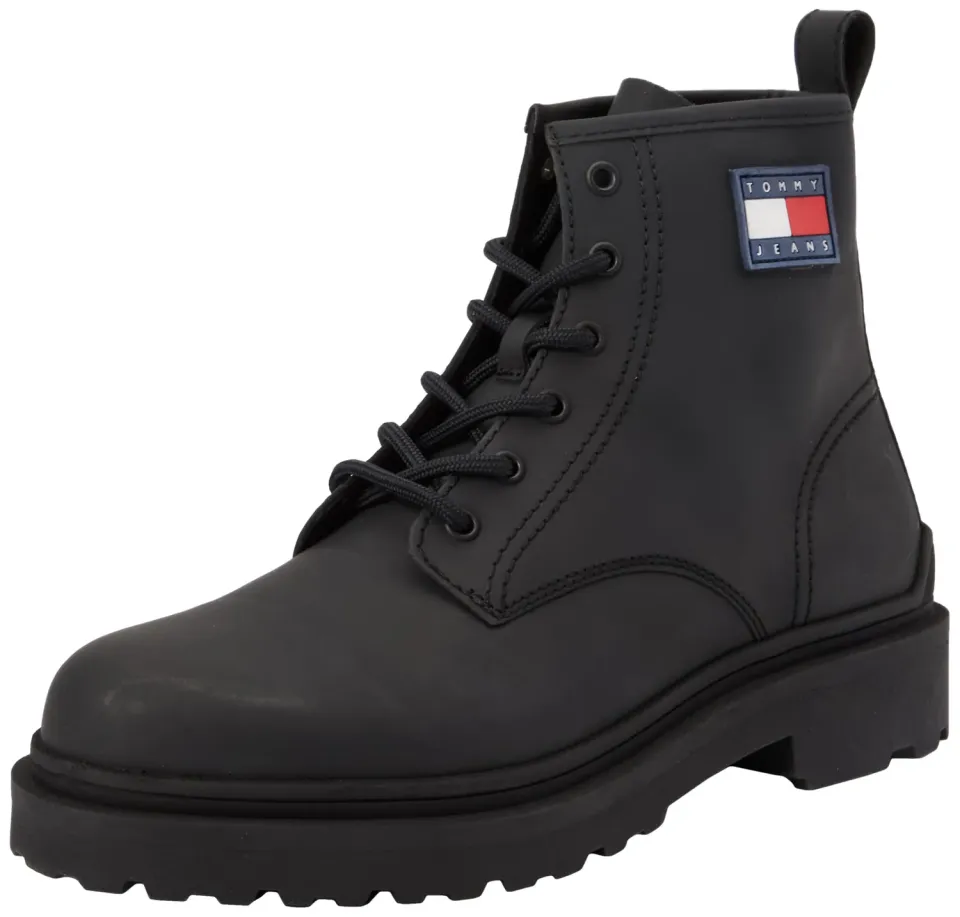 Tommy Jeans Leather Lace Up Low Boot Stiefel Leder