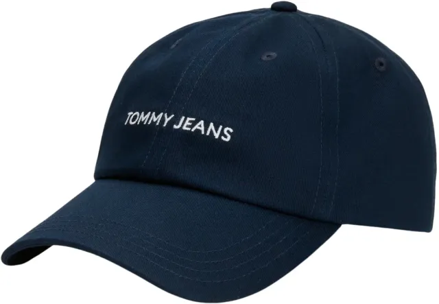 Tommy Jeans Tjw Linear Logo Cap Aw0aw15845 Kappe Blau