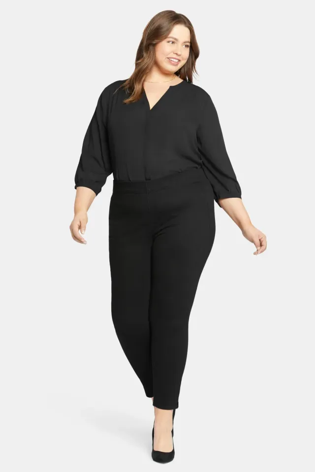 NYDJ Skinny Ankle Pull-on Plus Jeans Schwarz elastisch