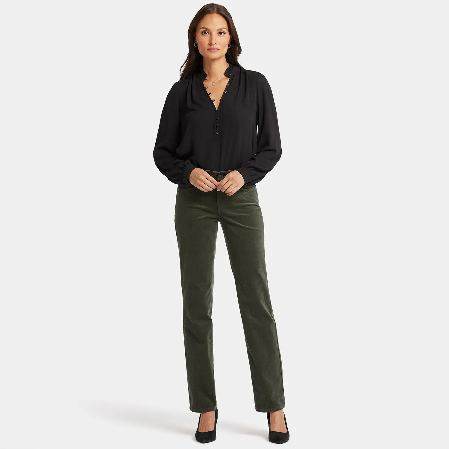NYDJ Marilyn Straight Petite Hose Vine Leaf Cord