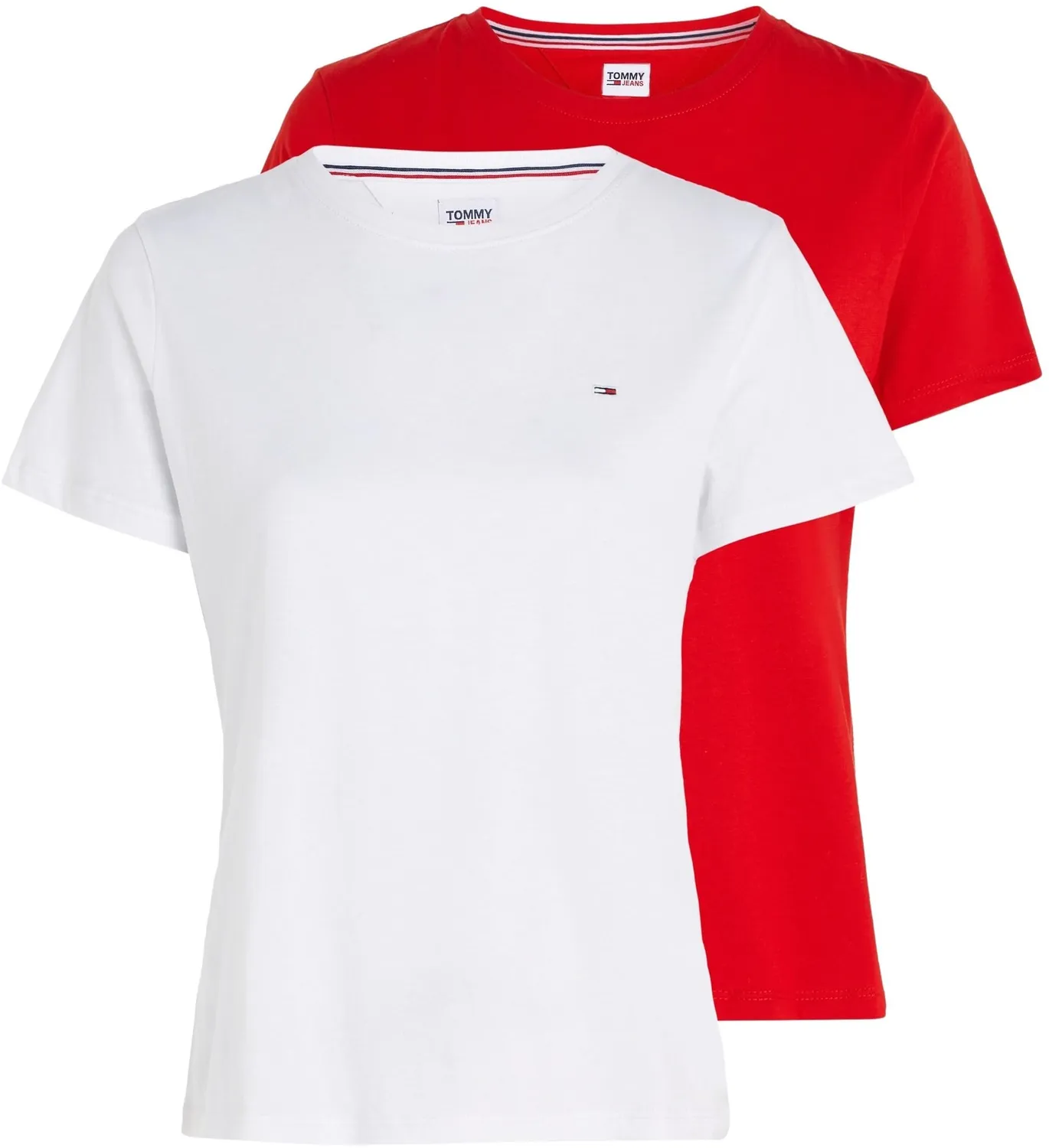Tommy Jeans Soft Jersey Tee T-Shirt XS 2er Pack Baumwolle