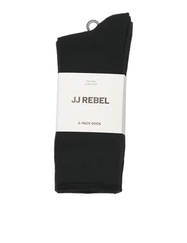 JJ Rebel Socken Herren schwarz 5er Pack Baumwolle