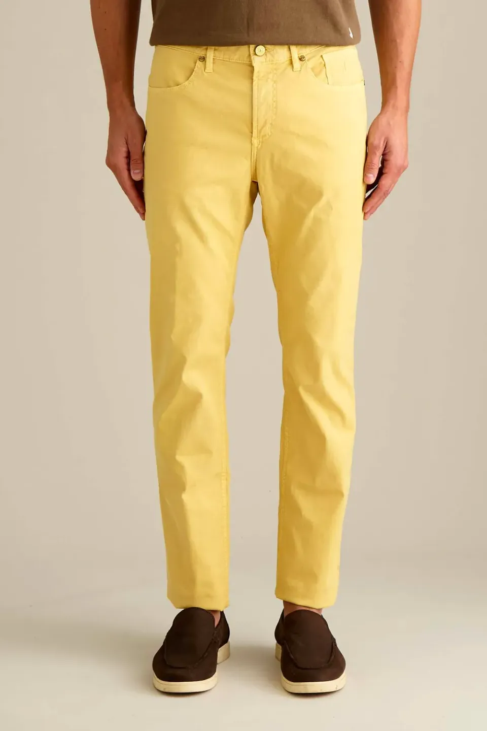 Jeckerson Jordan Slim Fit Herrenhose gelb pigmentgefärbt