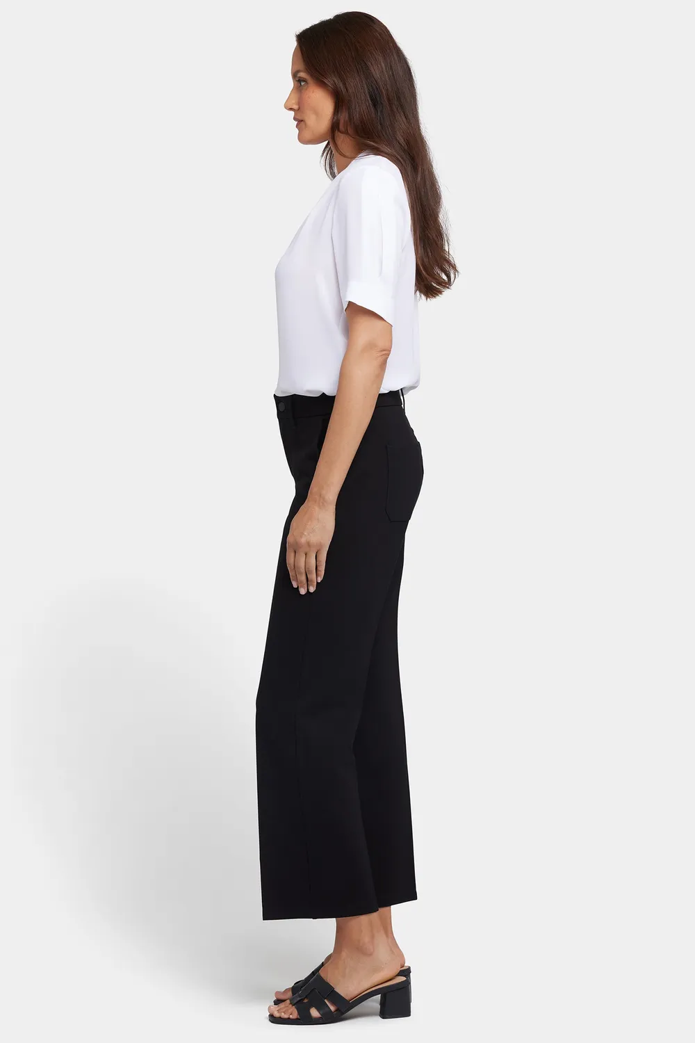 NYDJ Straight Trouser Hose Schwarz gerade