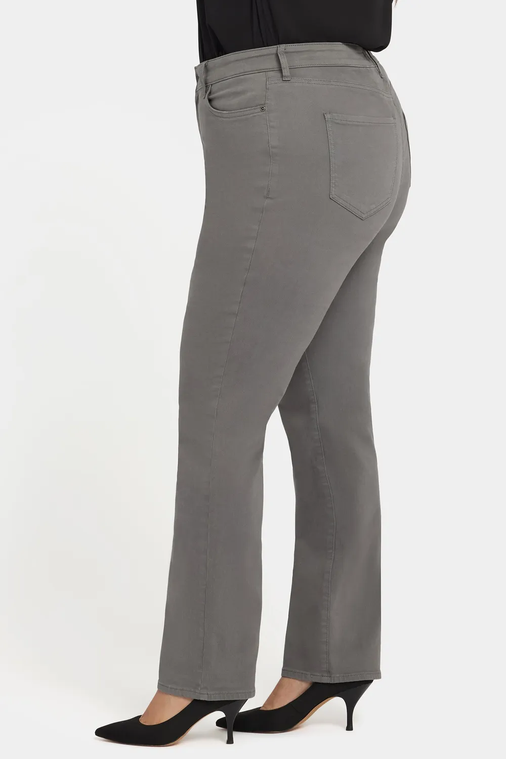 NYDJ Marilyn Straight Jeans Plus Lunar Stone high rise