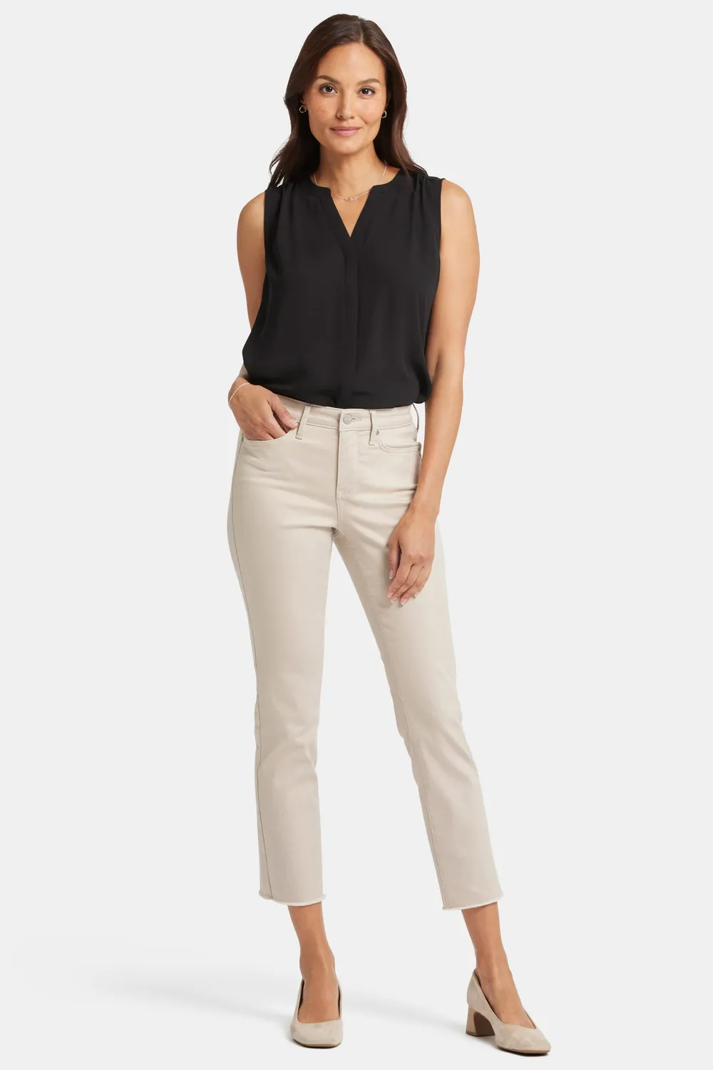 NYDJ Sheri Slim Ankle Jeans Feather beige Slim Fit