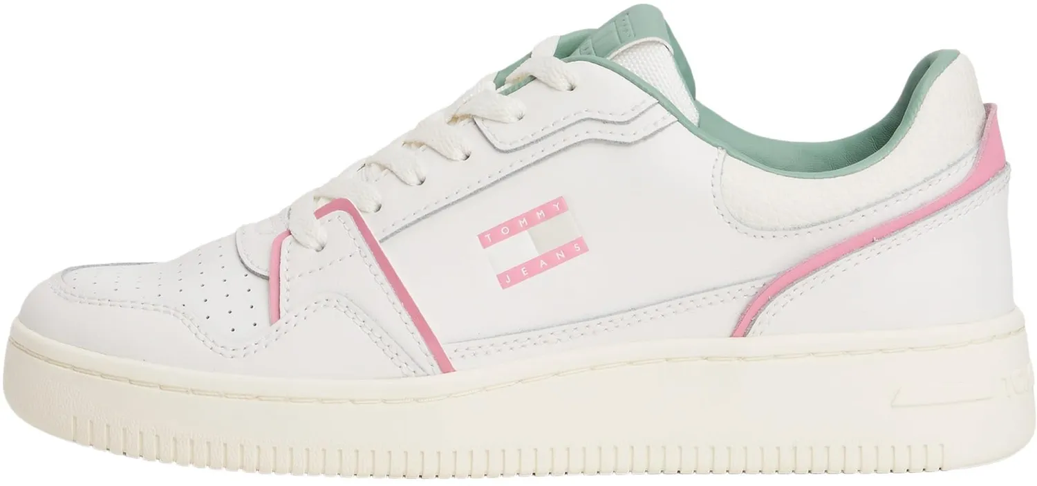 Tommy Jeans Cupsole Retro Basket Low Top Sneaker weiß