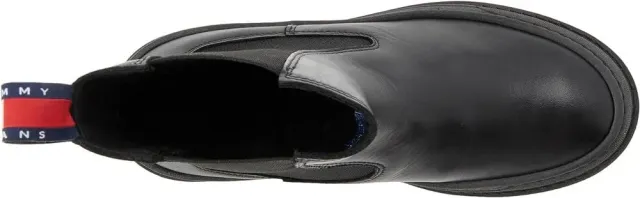 Tommy Jeans Mid Boot Damen Lederstiefel Schwarz 40
