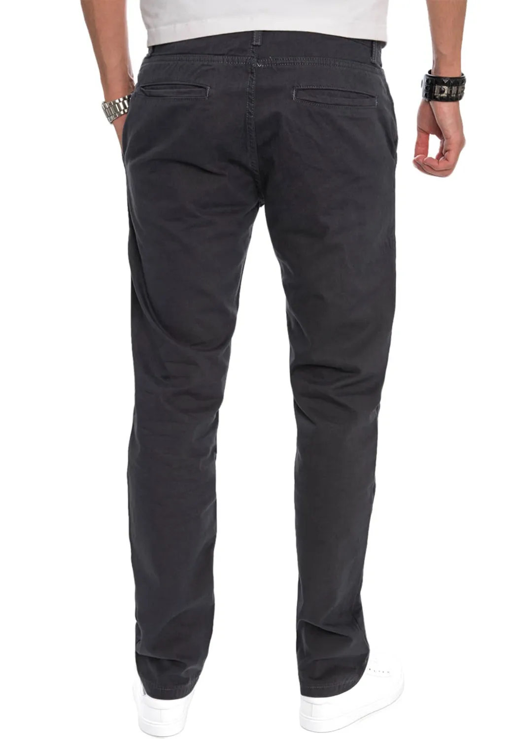Alessandro Salvarini AS-016 Chino Herren dunkelblau Regular Fit