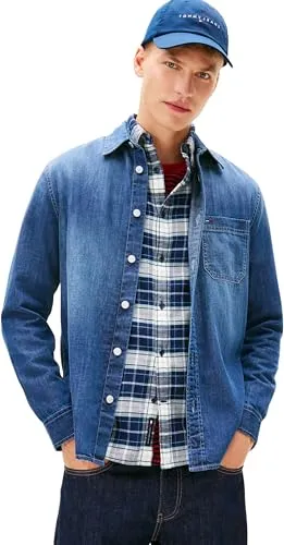Tommy Jeans TJM Denim Hemd M Regular Fit Langarm