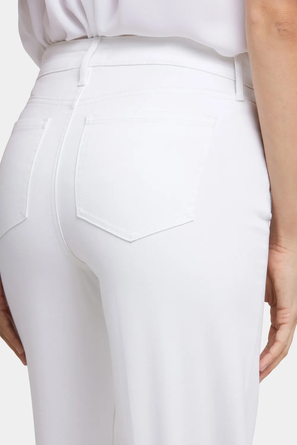NYDJ Teresa Wide Leg Ankle Jeans Optic White Weiß