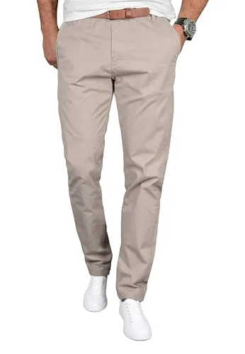 Alessandro Salvarini AS-095 Chinohose Regular Fit Schwarz Baumwolle