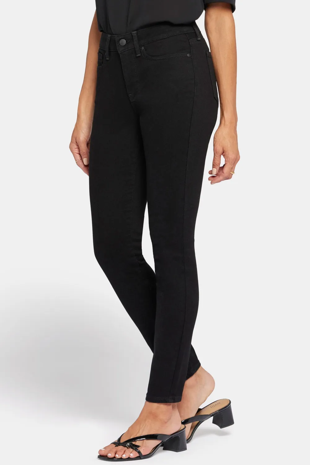NYDJ Ami Skinny Petite Jeans Schwarz figurformend
