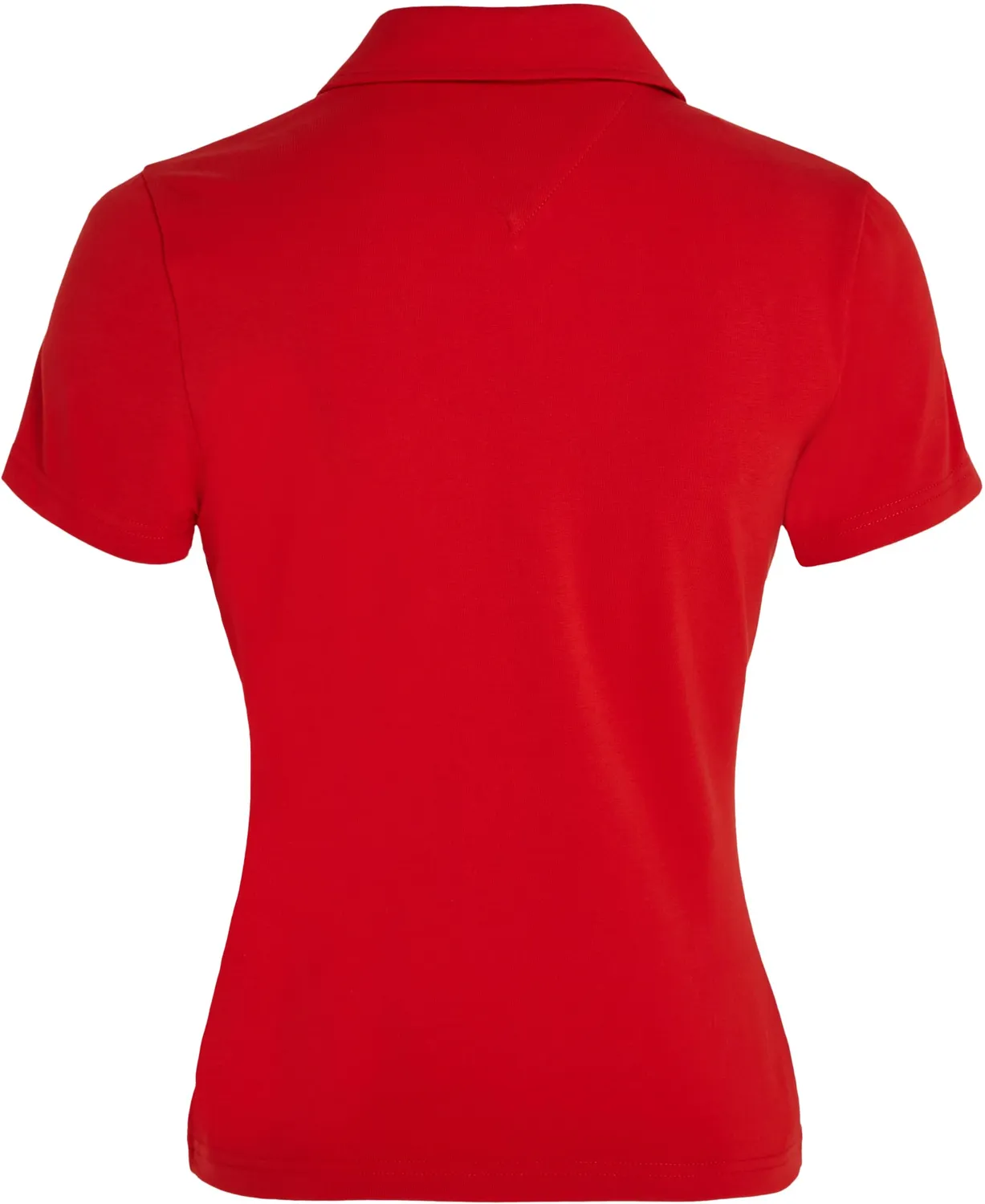 Tommy Jeans TJW Slim Essential Polo SS Polo Damen Rot Deep Crimson