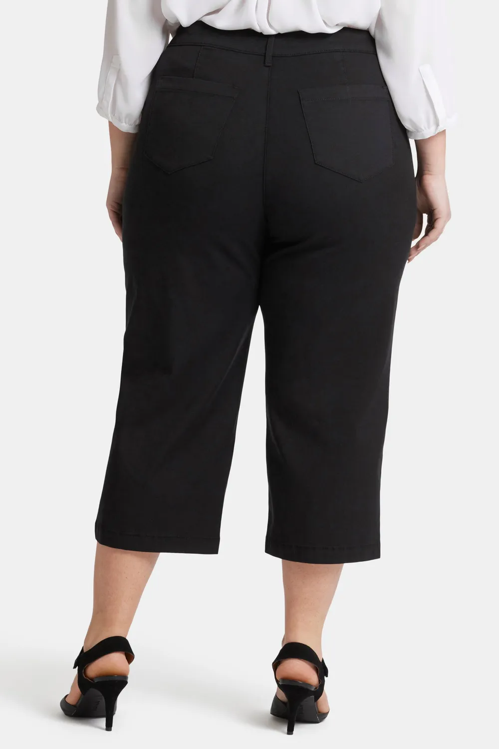 NYDJ Utility Hose Schwarz Stretch Twill Plus Size