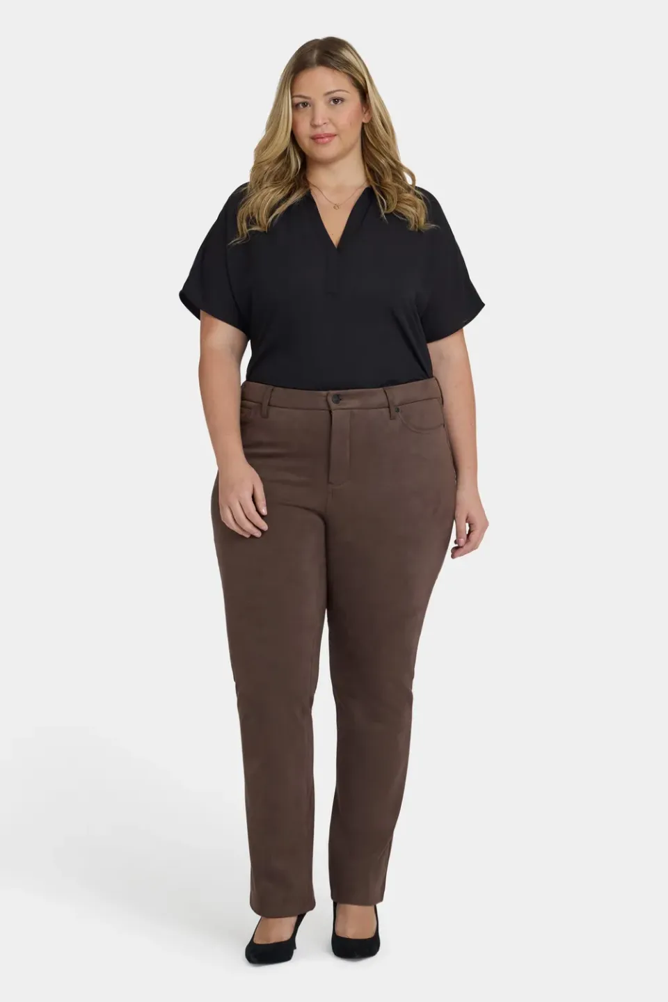 NYDJ Marilyn Straight Hose Plus Coffee Bean Stretch