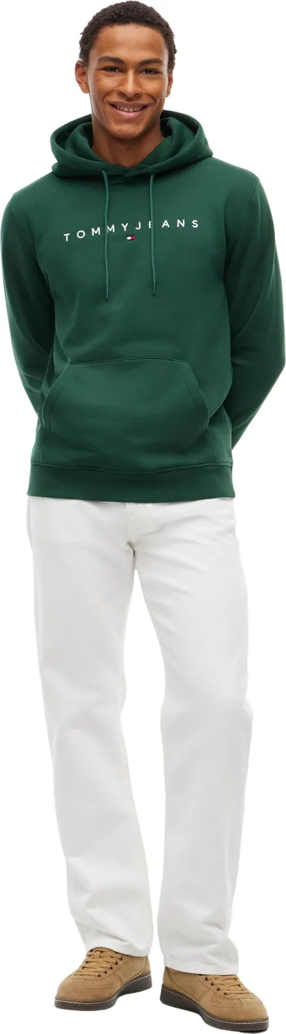 Tommy Jeans Linear DM0DM20746 Hoodie Grün L Baumwolle