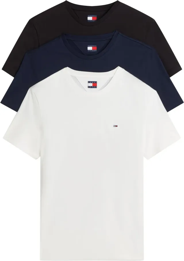 Tommy Jeans T-Shirts Herren 3er Pack Baumwolle